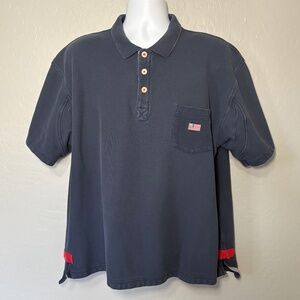 Orvis Polo Shirt Men’s XL Pique 100% Cotton Golf Short Sleeve‎ American Flag USA